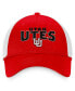 Men's Red, White Utah Utes Breakout Trucker Snapback Hat