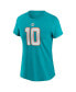 Фото #1 товара Women's Tyreek Hill Aqua Miami Dolphins Player Name and Number T-shirt