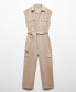 Фото #11 товара Women's Cargo-Style Linen Jumpsuit