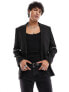 Фото #3 товара ASOS DESIGN skinny blazer with zip sleeves in black