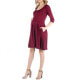 Фото #2 товара Fit and Flare Scoop Neck Maternity Dress
