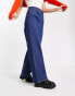 JJXX Tokyo high waisted wide leg jeans in mid blue