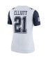 Women's Ezekiel Elliott White Dallas Cowboys Color Rush Legend Player Jersey