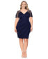 Фото #1 товара Plus Size Beaded Flutter-Sleeve Dress