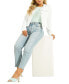 ფოტო #4 პროდუქტის Women's Denim Trucker Jacket