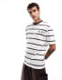 ASOS DESIGN oversized t-shirt in multi stripe