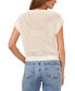 ფოტო #2 პროდუქტის Women's Crewneck Cap Sleeve Open-Stitch Sweater