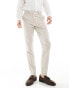 Фото #5 товара ASOS DESIGN smart slim fit linen blend trousers in stone