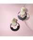 ფოტო #2 პროდუქტის Women's Black Circular Drop Earrings