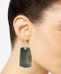 Silver-Tone Mother of Pearl-Look Drop Earrings