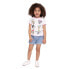 2-Pcs Disney Mickey & Friends Girls Top & Denim Shorts Outfit Set 3T Multicolor