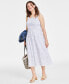 ფოტო #1 პროდუქტის Women's Printed Smocked-Bodice Midi Dress, Created for Macy's