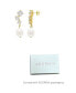 Фото #2 товара Gold Deco Crystal and Freshwater Cultivated Pearl Drop Earrings