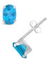 ფოტო #2 პროდუქტის Gemstone Stud Earrings in 10k White Gold