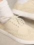 Фото #7 товара ASOS DESIGN lace up brogue shoes in beige faux suede