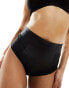 Фото #8 товара ASOS DESIGN medium control bonded mesh high waist brief in black