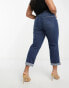 Фото #2 товара Simply Be straight leg jeans in mid blue wash