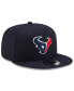 Фото #3 товара Men's Navy Houston Texans Basic 9FIFTY Snapback Hat