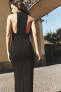 Фото #4 товара Длинное платье из эластичного трикотажа ZARA