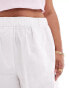 ASOS DESIGN Curve longline boxer short in white