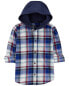 Фото #1 товара Kid Plaid Hooded Button-Front Shirt 6