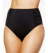 Фото #1 товара Bar Iii 283980 Shirred High-Rise Bikini Bottoms Swimsuit, Size MD