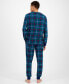 Фото #3 товара Men's 2-Pc. Plaid Knit Cotton Pajamas Set, Created for Macy's