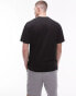 Topman premium viscose relaxed t-shirt in black