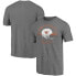 Men's Heathered Gray Texas Longhorns Throwback Helmet Tri-Blend T-shirt