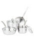 Фото #1 товара Contemporary Stainless Steel 7-Piece Cookware Set