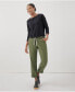 ფოტო #3 პროდუქტის Plus Size Cotton Classic Woven Twill Drawstring Roll Up Pant