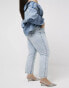 Фото #2 товара River Island plus straight leg jean in light blue