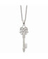Polished Heart Key Pendant on a Cable Chain Necklace