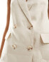 Фото #4 товара Forever New sleeveless linen co-ord blazer in beige