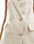 Forever New sleeveless linen co-ord blazer in beige