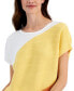 Фото #3 товара Women's Colorblocked Drop-Shoulder Sweater