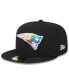 ფოტო #1 პროდუქტის Men's Black New England Patriots 2023 NFL Crucial Catch 59FIFTY Fitted Hat