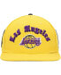Фото #3 товара Men's Gold Los Angeles Lakers Old English Snapback Hat