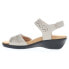 Фото #3 товара Propet Wanda CutOuts Ankle Strap Wedge Womens Grey Casual Sandals WSX203LCRE