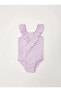 Фото #1 товара Esnek Kumaştan Fırfır Detaylı Kız Bebek Mayo