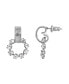 ფოტო #1 პროდუქტის Crystal Front Facing Hoop Earrings