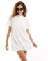 Фото #4 товара ASOS DESIGN bubble hem mini dress in white