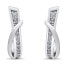 Stylish silver earrings with zircons EA213W