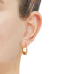 Polished Chunky Flat-Edge Tube Hoop Earrings in 14k Gold, 20mm