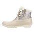 Фото #3 товара Sperry Saltwater Alpine Metallic Duck Womens Gold, Off White Casual Boots STS86