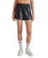 ფოტო #1 პროდუქტის Women's Faux The Record Leather Shorts