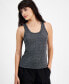 Фото #1 товара Women's Sleeveless Metallic Tank Top, Created for Macy's