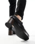 ASOS DESIGN loafers in black leather with natural sole