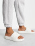 adidas Originals Adilette Ayoon sliders in off white