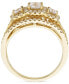 ფოტო #3 პროდუქტის Diamond Princess & Round Three Stone Engagement Ring (1 ct. t.w.) in 14k Gold